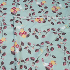 Sage Green Color Cotton Print