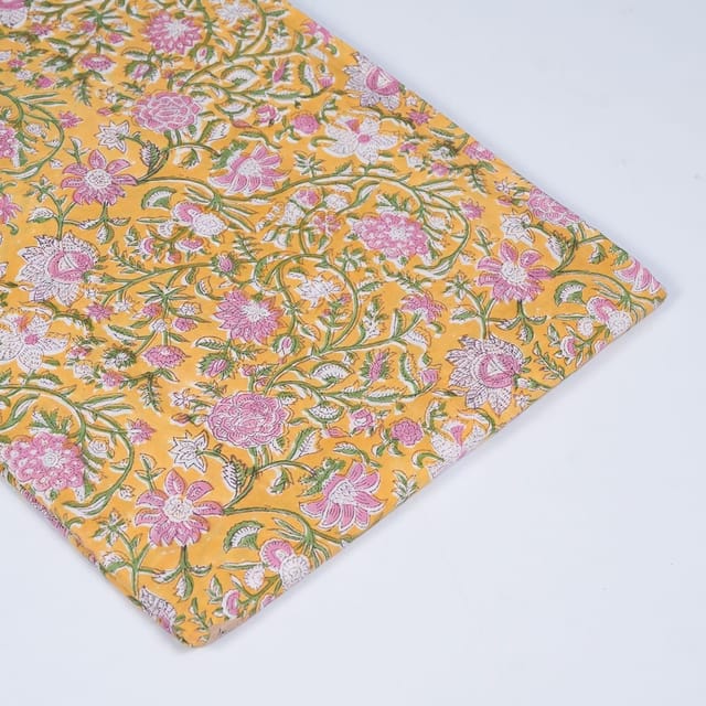 Yellow Color Cotton Print