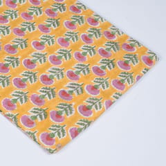 Yellow Color Cotton Print