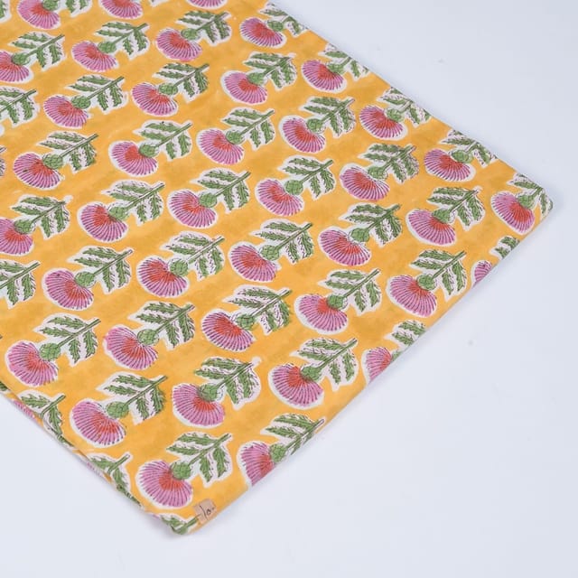 Yellow Color Cotton Print