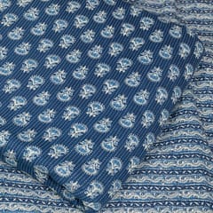 5 Mtr. Blue Color Cotton Kantha Print Set