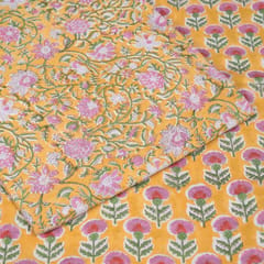 5 Mtr. Yellow Color Cotton Print Set