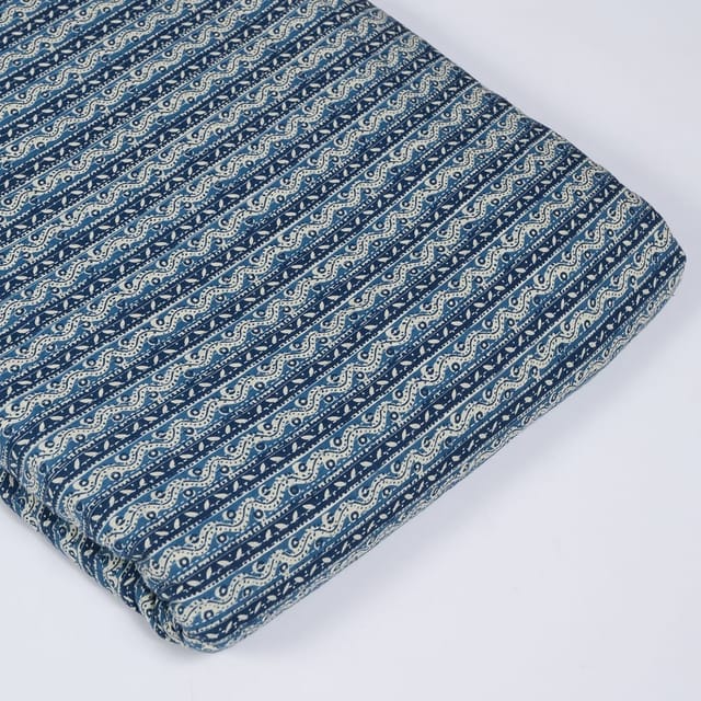 Blue Color Cotton Kantha Print