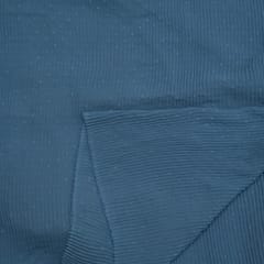 Greyish Blue Color Pleated Dobby Georgette