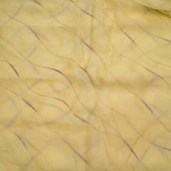 Yellow Color Pure Organza Embroidery