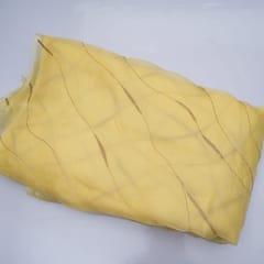 Yellow Color Pure Organza Embroidery