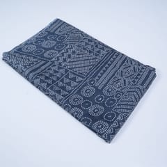 Blue Color Cotton Printed Fabric