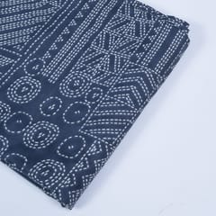 Blue Color Cotton Printed Fabric