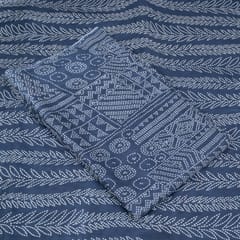 Blue Color Cotton Printed Fabric Set