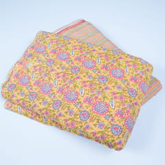 Multi and Yellow Color Cotton Printed Fabric Set