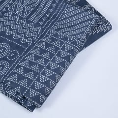 Blue Color Cotton Printed Fabric Set