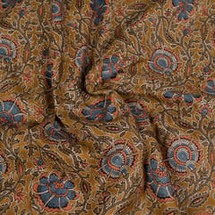 Brown Color Cotton Printed Fabric