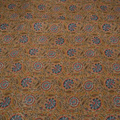 Brown Color Cotton Printed Fabric