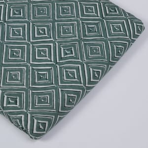 Green Color Cotton Printed Fabric