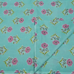 Green Color Cotton Printed Fabric