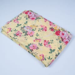 Yellow Color Cotton Printed Fabric