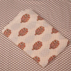 Peach Color Cotton Printed Fabric Set