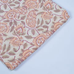 Light Beige Color Cotton Rapid Printed Fabric