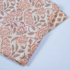 Light Beige Color Cotton Rapid Printed Fabric Set