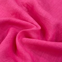 Hot Pink color  Pure Linen 60 Lea fabric