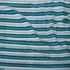 Blue Stripe Cotton Double ikat fabric