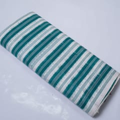 Blue Stripe Cotton Double ikat fabric