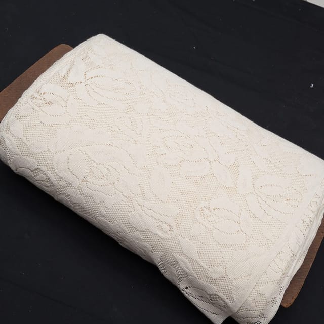 Small flower cotton dyeable net fabric