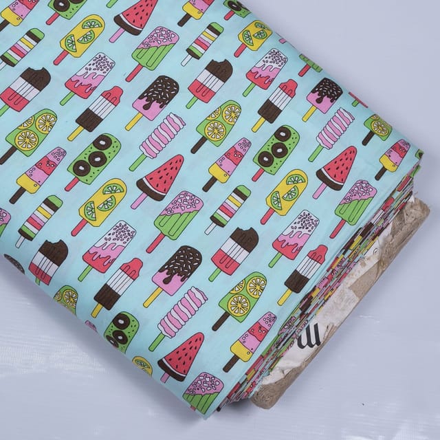 Multi Color Icecream Cotton Print