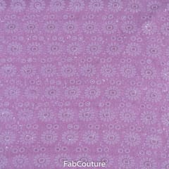 Pink Georgette Lakhnavi Embroidered Fabric (90Cm Piece)