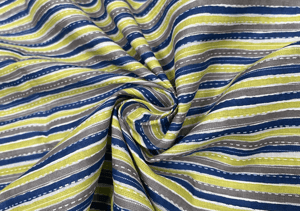 Cotton Cambric Kantha Multicolor Stripes Print