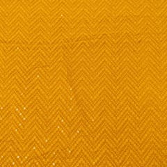 Mustard Color Georgette Chikan Embroidered Fabric