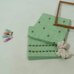 DIY Pista Green Color Cotton Embroidered Set