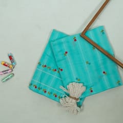 DIY Firozi Color Cotton Embroidered Set