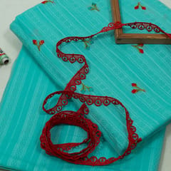 DIY Firozi Color Cotton Embroidered Set