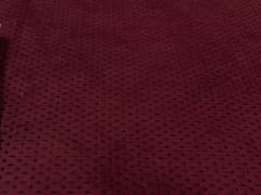 Suede Maroon Cutwork