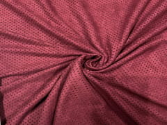 Suede Maroon Cutwork