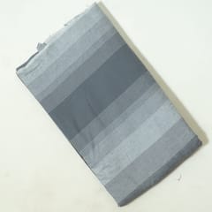 Grey Color Cotton Stripes Printed Shaded Fabric