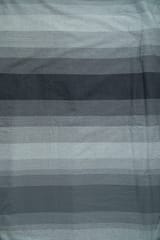 Grey Color Cotton Stripes Printed Shaded Fabric