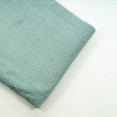 Sea Green Color Cotton Flex Printed Fabric