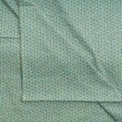 Sea Green Color Cotton Flex Printed Fabric