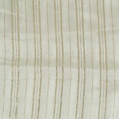 Dyeable Chinon Chiffon Embroidered Fabric