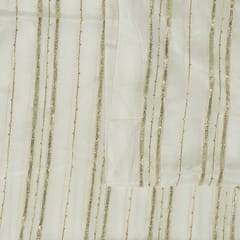 Dyeable Chinon Chiffon Embroidered Fabric