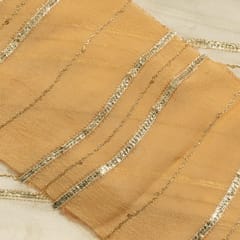 Dyeable Chinon Chiffon Embroidered Fabric