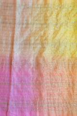 Multi Color Ombre Organza Embroidered Fabric