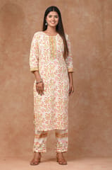 White Color Cotton Printed Shirt with Cotton Printed Bottom and Mal Cotton Printed Dupatta