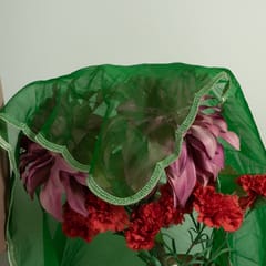 Green Color Organza Scalped Dupatta