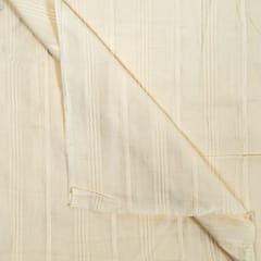 Off White Color Dyeable Leeno Cotton Dobby Fabric