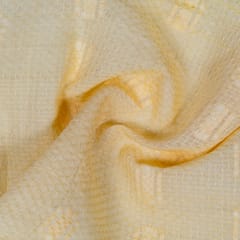 Off White Color Dyeable Leeno Cotton Dobby Fabric