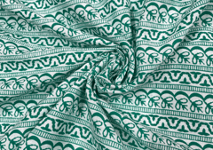 Printed Cotton Cambric Green Abstract