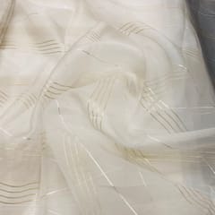 White Dyeable Organza Sequins Embroidery